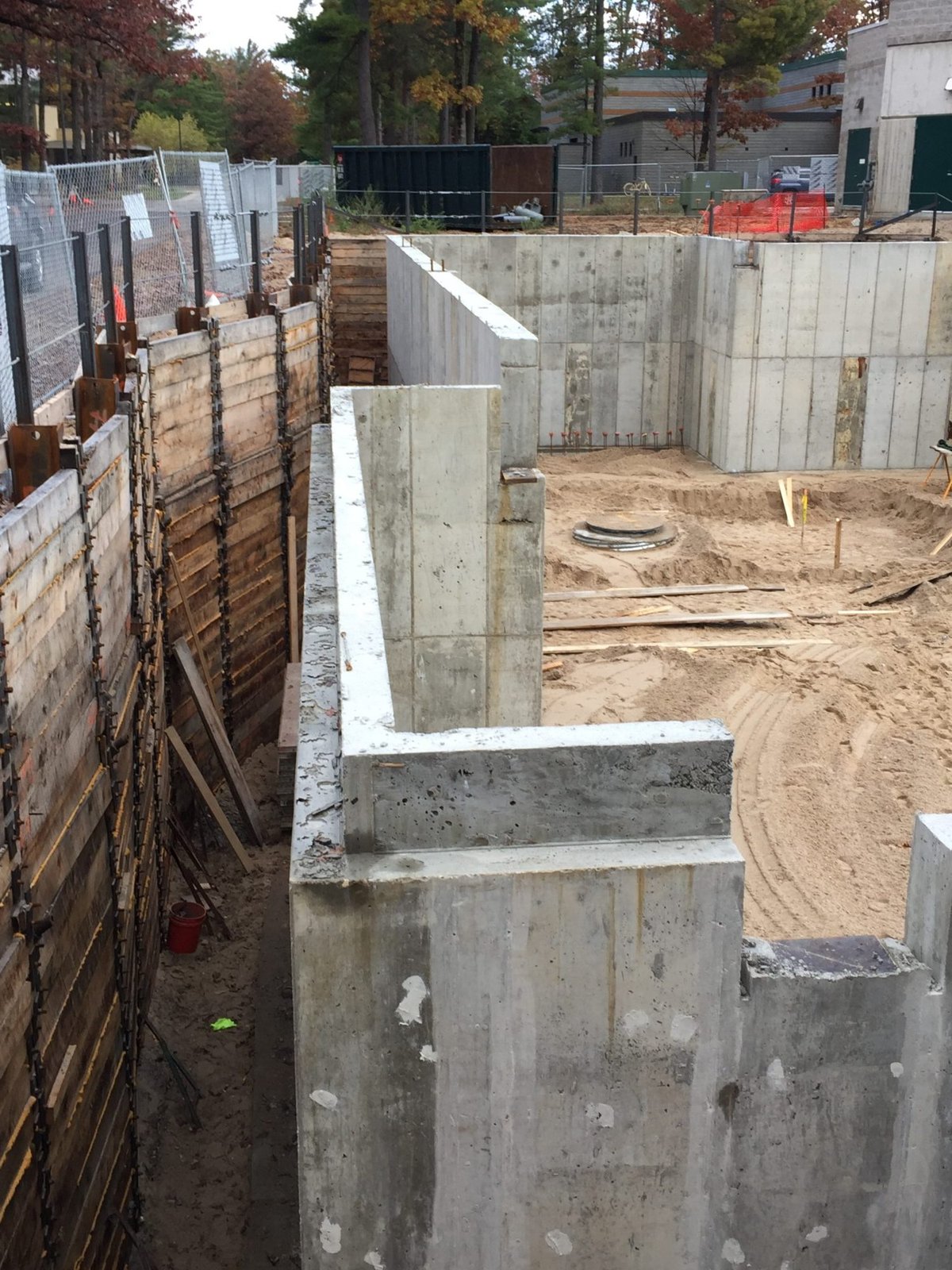 Poured concrete residential foundation walls